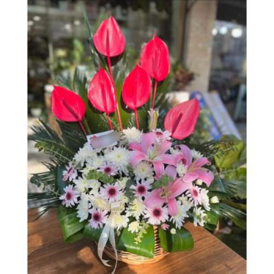 سبد گل خوشبو برای دوست خانم در روز زن 4722