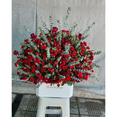 باکس گل با طراحی خاص برای مادر شوهر در روز زن 4383