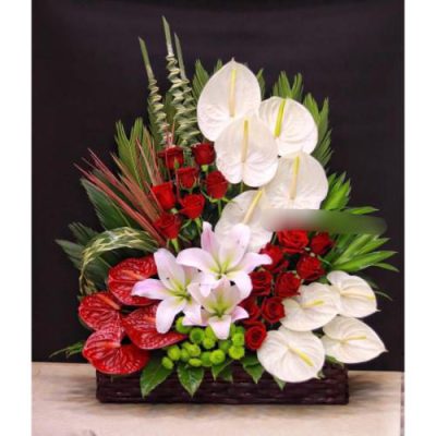 سبد گل داودی برای روز مادر 4744