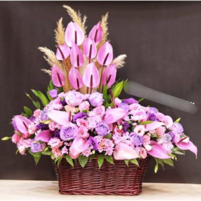 سبد گل نرگس و داودی برای روز مادر 4746