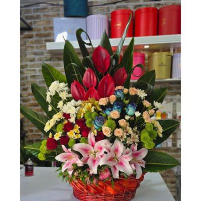 سبد گل فانتزی برای دوست دخترم در روز مادر 4621