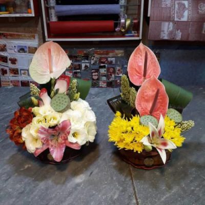 سبد گل آفتابگردان و رز برای روز مادر 4734