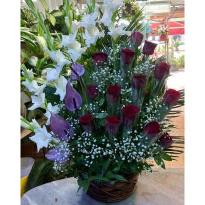 سبد گل بهاری برای مادر شوهر 4617