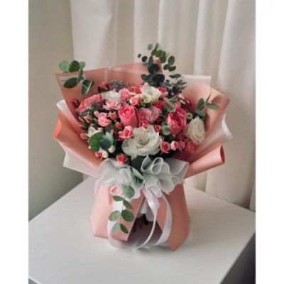 دسته گل داودی و نرگس برای روز زن 4429