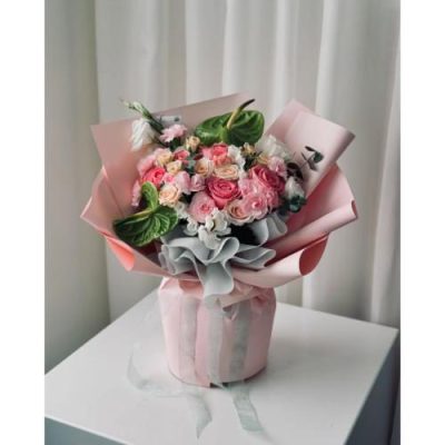 باکس گل آنتوریوم و نرگس برای روز مادر 4423