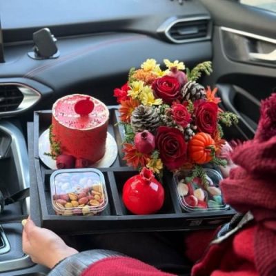 باکس گل شب یلدا برای شوهر با گل‌های مینیاتوری 4890