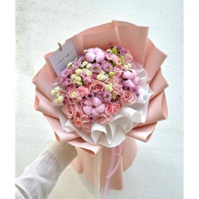 دسته گل اورینتال و گلایول برای روز مادر 4455