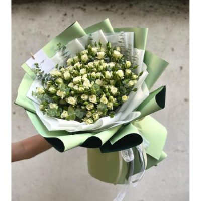 دسته گل گل عروس و آفتابگردان برای روز زن 4484