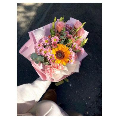 دسته گل ادریسی و بابونه برای روز مادر 4536