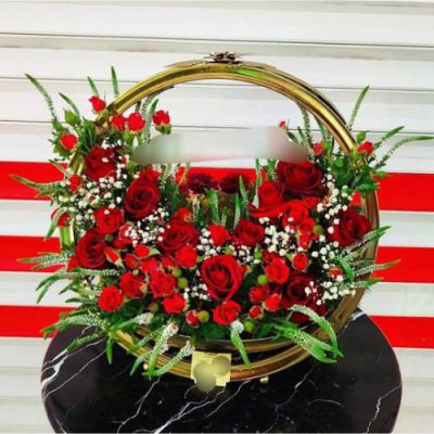 سبد گل اوکالیپتوس و ژربرا برای روز زن 4654