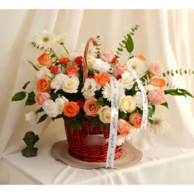باکس گل ژیپسوفیلا و نرگس برای روز مادر 4769
