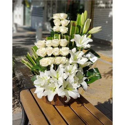 سبد گل ژیپسوفیلا و آفتابگردان برای روز مادر 4780