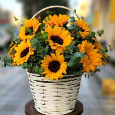 سبد گل ژیپسوفیلا و رز برای روز زن 4694