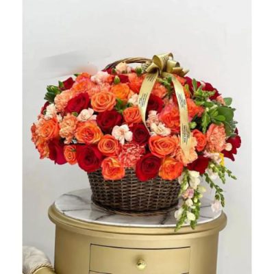 سبد گل اوکالیپتوس و گلایول برای روز مادر 4688
